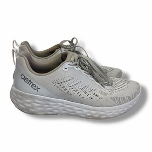 Aetrex Danika White Mesh Tennis Shoes Women's Size 10
